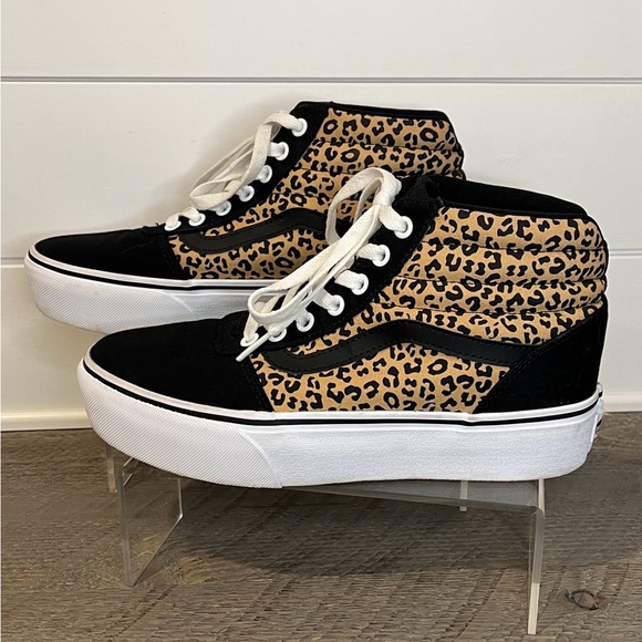 Vans Shoes - Vans Ward Hi Platform Cheetah Leopard Skate High Top Shoes - Size 8.5